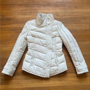 Danier Genuine Leather Women's Cream Puffer Jacket With Original Tags.